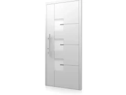Aluminium-Haustür Moderno M330/B 110 x 210 cm Weiß Anschlag Links