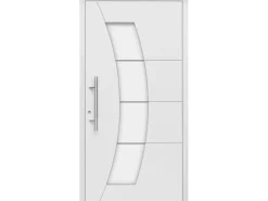 Aluminium-Haustür Moderno M340/B 110 x 210 cm Weiß Anschlag Links