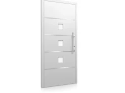 Aluminium-Haustür Moderno M370/P 110 x 210 cm Weiß Anschlag Rechts