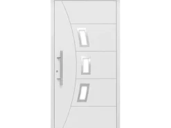 Aluminium-Haustür Moderno M320/B 110 x 210 cm Weiß Anschlag Links