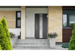 Aluminium-Haustür Moderno M310 Premium Anthrazit Metallic 110 cm x 210 cm DIN L