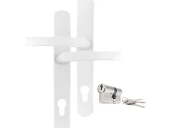 Aluminium-Nebeneingangstür 98 cm x 198 cm A503 Weiß Anschlag Rechts