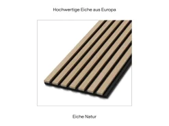 Amadeo Akustikpaneel Selbstklebend Eichenfurnier Natur 240 cm x 30,5 cm FSC®