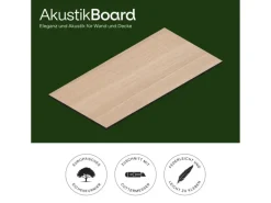 Amadeo Wandpaneel AkustikBoard Eiche Natur 80 cm x 40 cm 3 Stück FSC®