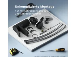 AM.PM Waschtischarmatur mit Klick-Ablauf, Waschbecken Armatur, Mischbatterie FXA82122 X-Joy Wasserhahn Bad Schwarz