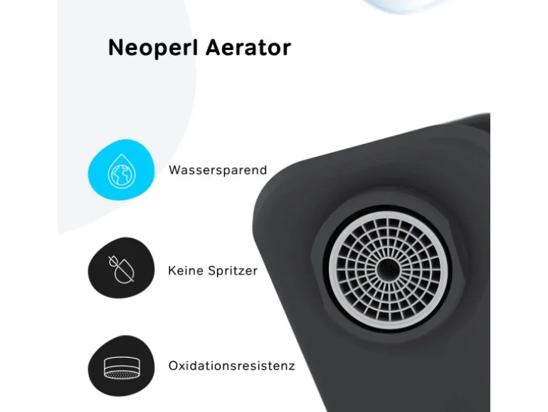 AM.PM Waschtischarmatur mit Klick-Ablauf, Waschbecken Armatur, Mischbatterie FXA82122 X-Joy Wasserhahn Bad Schwarz