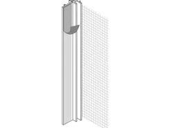 Anputzleiste 6 mm x 6 mm mit Gewebe 2,40 m