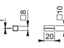 AnsaPro Verstärkungshülse 8 mm x 8 mm x 20 mm