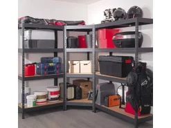 Ar Shelving Rivet Set 180 x 180 x 210 x 45 cm mit 4 HDF-Böden Anthrazit