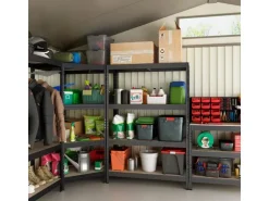 Ar Shelving Rivet Set 180 x 180 x 210 x 45 cm mit 4 HDF-Böden Anthrazit