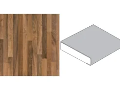 Arbeitsplatte Nussbaum Butcherblock Hell 60 cm x 3,9 cm Meterware