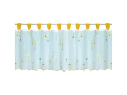 Arsvita Bistrogardine mit Schlaufen 150 cm x 45 cm Orange Blumen