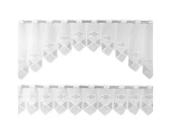 Arsvita Bistrogardinen-Set mit Stangendurchzug Mona 2-teilig Barbara 160 cm x 30 & 60 cm