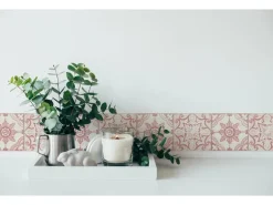 A.S. Création Borte selbstklebend Fliese 5 m x 13 cm Rot-Weiß