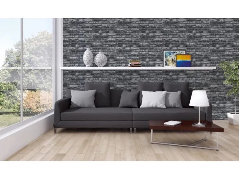 A.S. Création Vliestapete Il Decoro Stein Schwarz-Grau FSC®