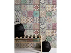 A.S. Creation Neue Bude 2.0 Vliestapete Fliesen Mehrfarbig FSC®