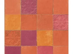 AS-Creation Vliestapete New Walls Fliesen Matt Leicht Strukt. Orange Rot FSC®