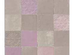 AS-Creation Vliestapete New Walls Fliesen Matt Leicht Strukt. Grau Violett FSC®