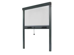 Avosdim Insektenschutzrollo für Fenster Alu 150cm x 230cm Anthrazitgrau