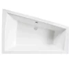 Bad Land Badewanne Eckwanne INTIMA 170x125 Rechts Mit 2x Kopfstützen Ablauf Füße