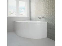 Bad Land Badewanne Eckwanne MEGA 160x105 Links Mit AcrylSchürze Ablauf Füße