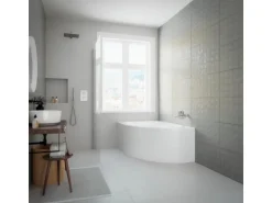 Bad Land Badewanne Eckwanne MEGA 160x105 Links Mit AcrylSchürze Ablauf Füße