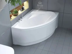 Bad Land Badewanne Eckwanne MAREA 150x100 Rechts Ablauf Füße
