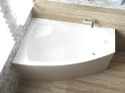 Bad Land Badewanne Eckwanne FRIDA 140x90 Links Mit Styroporverkleidung Ablauf Füße