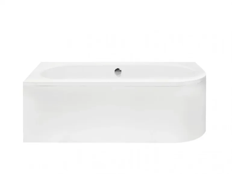 Bad Land Badewanne Eckwanne AVITA 180x80 Links + Acrylschürze + Kopfstütze KODI Ablauf Füße