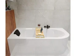 Bad Land Badewanne Eckwanne AVITA 170x75 Links + Kopfstütze KODI Ablauf Füße