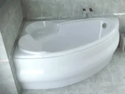 Bad Land Badewanne Eckwanne FINEZJA 140x95 Links Mit Styroporverkleidung Ablauf Füße