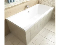 Bad Land Badewanne Rechteck INES 160x75 Mit Wannenträger Ablauf Füße