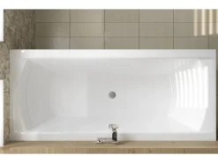 Bad Land Badewanne Rechteck INES 160x75 Mit Wannenträger Ablauf Füße