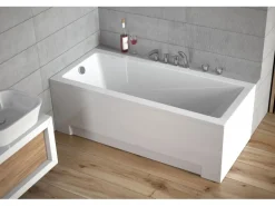 Bad Land Badewanne Rechteck MODERN 180x80 Mit AcrylSchürze Ablauf Füße