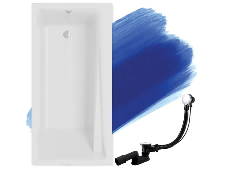 Bad Land Badewanne Rechteck ELZA 160x75 Ablauf Füße