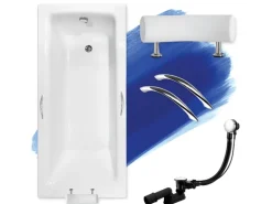 Bad Land Badewanne Rechteck TALIA PREMIUM 160x75 Ablauf Füße