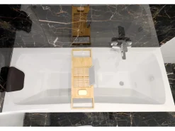 Bad Land Badewanne Rechteck OPTIMA 170x70 + AcrylSchürze + Kopfstütze KODI Ablauf Füße