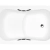 Bad Land Badewanne Rechteck ARIA REHAB 120x70 Mit AcrylSchürze Und Handgriffen Ablauf Füße