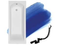 Bad Land Badewanne Rechteck SHEA 140x70 Ablauf Füße