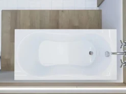 Bad Land Badewanne Rechteck GRACJA 150x70 Mit Wannenträger Ablauf Füße