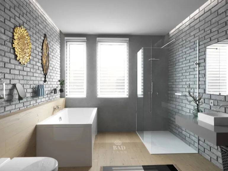 Bad Land Badewanne Rechteck INES 190x90 Ablauf Füße