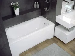 Bad Land Badewanne Rechteck ARIA 130x70 Ablauf Füße