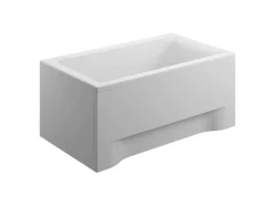 Bad Land Badewanne Rechteck CAPRI 120x70 Mit AcrylSchürze Ablauf Füße