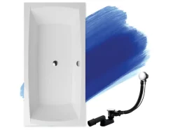 Bad Land Badewanne Rechteck APRI 140x70 Ablauf Füße