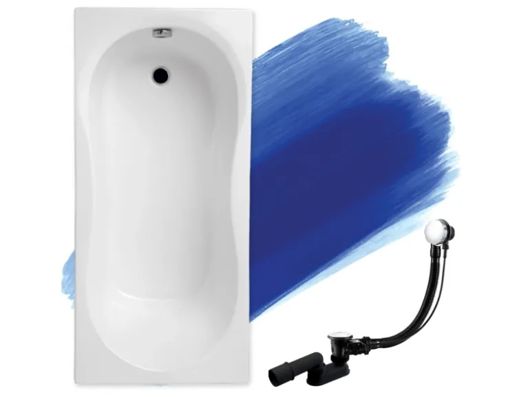 Bad Land Badewanne Rechteck GRACJA 180x80 Ablauf Füße