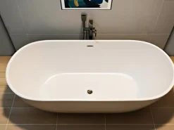 Bad Land Freistehende Badewanne ASGER 170x75 + Ablauf