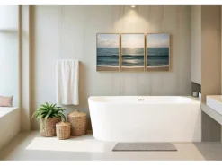 Bad Land Freistehende Eckbadewannne Badewanne ALVA 170x80 Rechts + Ablauf