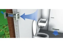 Badezimmerlüfter 460 mm x 92 mm Braun