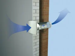 Badventilator System Ø 100 Weiss Hochglanz mit Feuchtigkeitssensor Nachlaufzeit