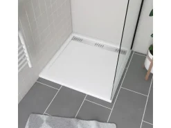 baliv Duschtasse DW-90.130 E Weiß inkl. Ablaufgitter 90 cm x 90 cm x 4 cm